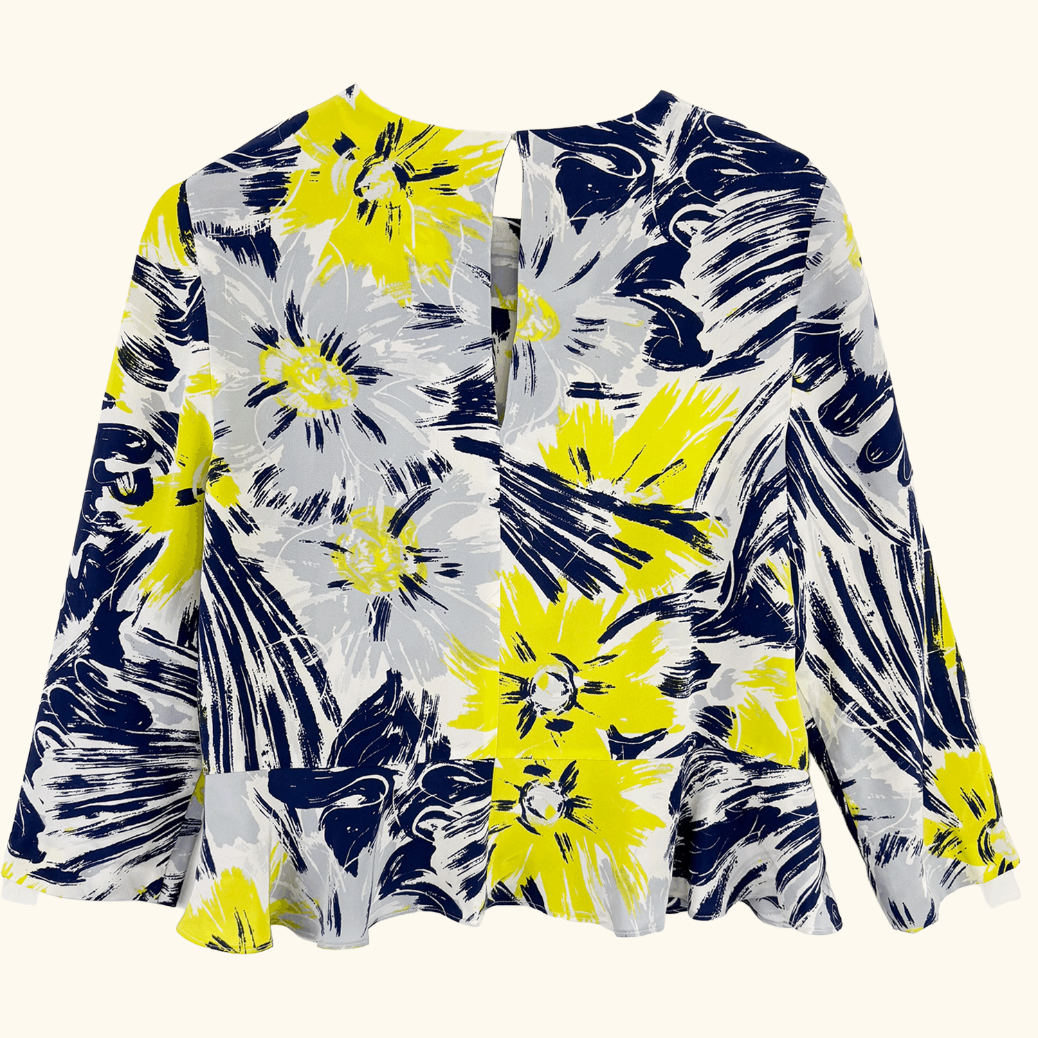 Whistles Abstract Floral Silk Blouse - Size 8