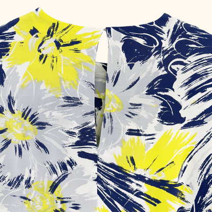 Whistles Abstract Floral Silk Blouse - Size 8