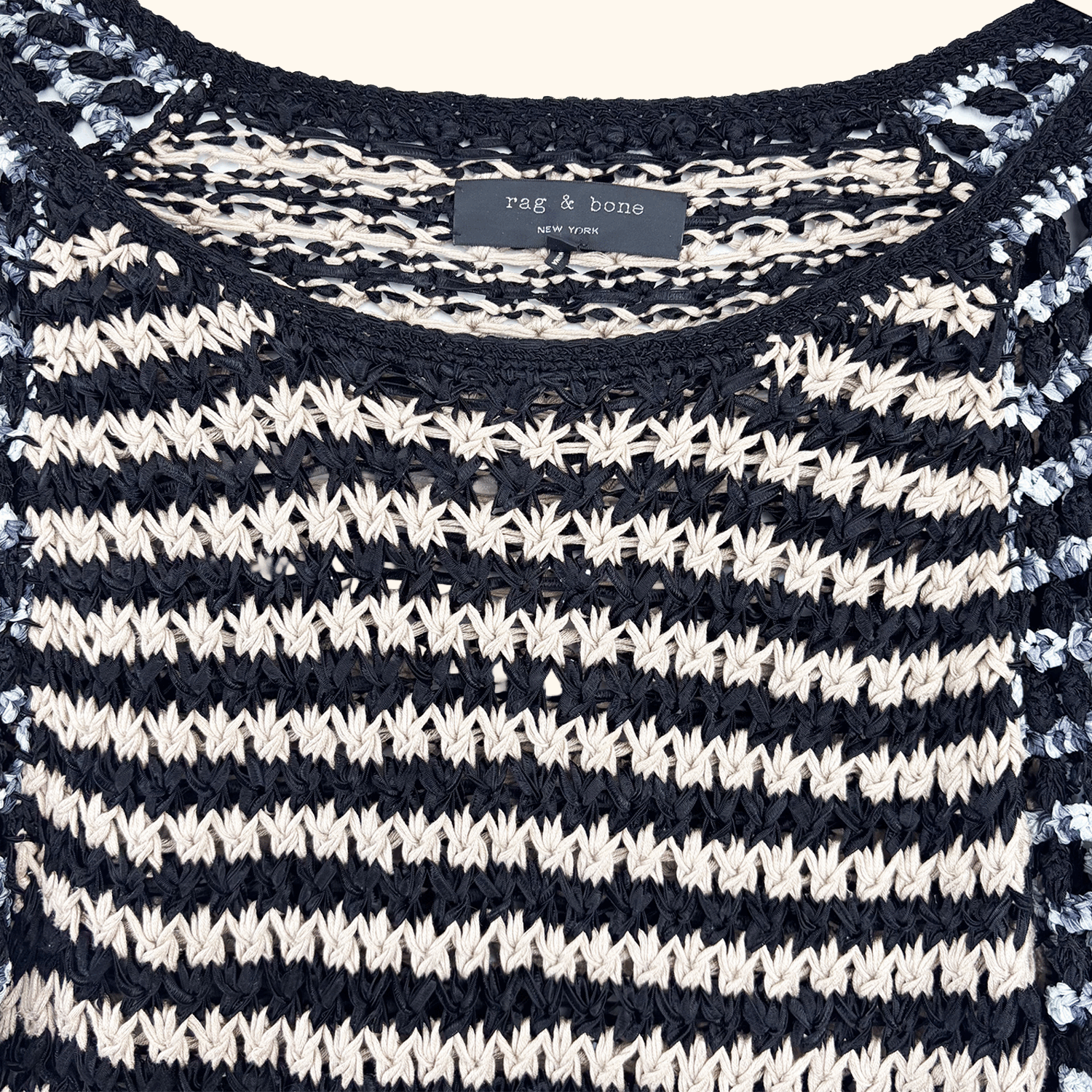 Rag &amp; Bone Open Weave Slouch Jumper - Size Medium