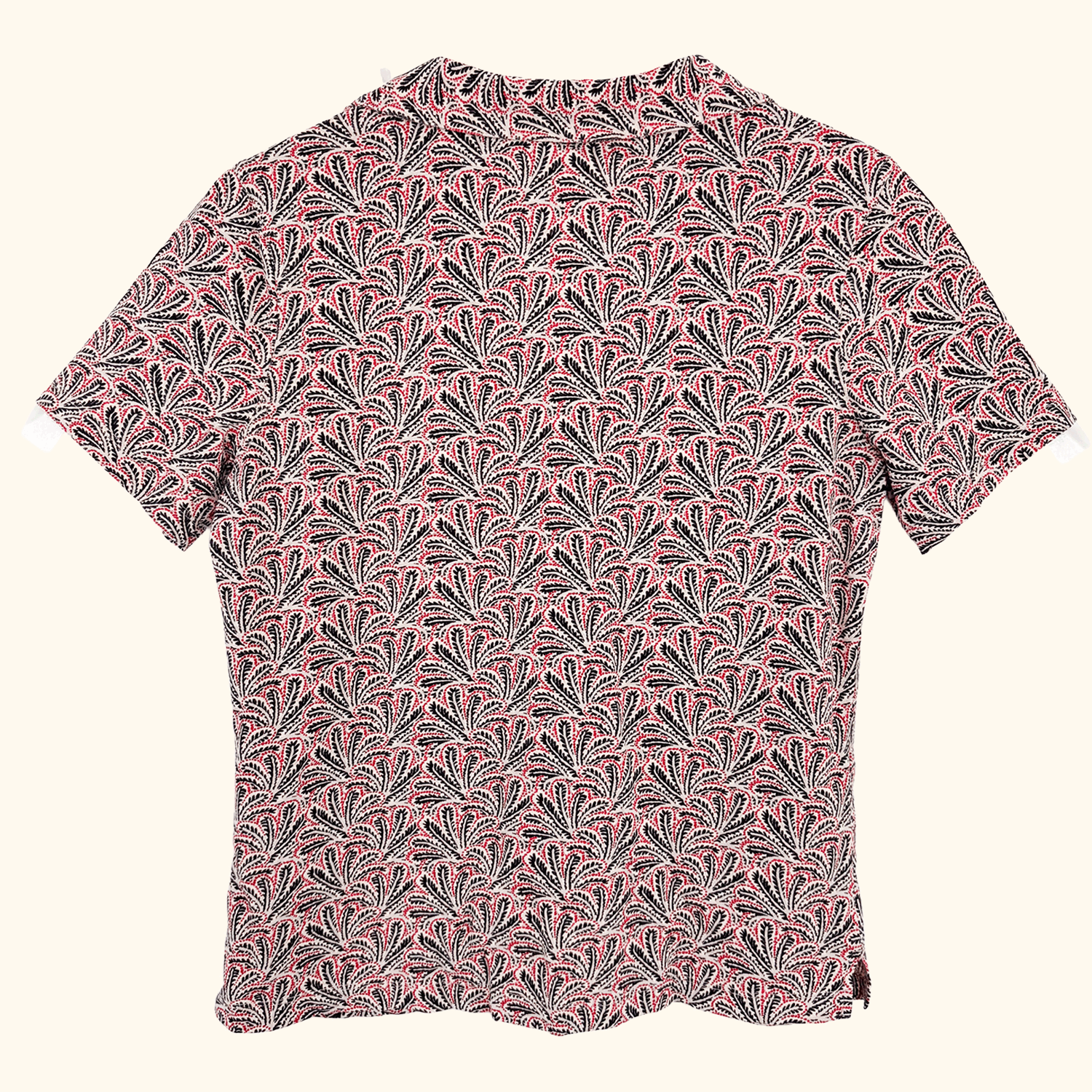 White Stuff Leaf Print Short Sleeve Shirt - Size 12