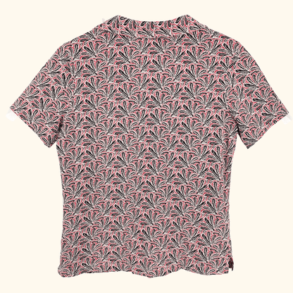 White Stuff Leaf Print Short Sleeve Shirt - Size 12