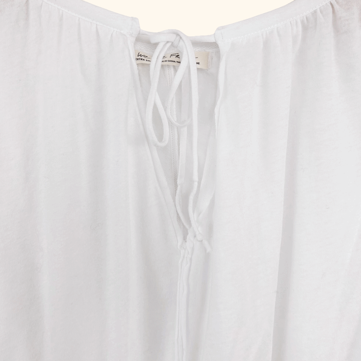 We The Free White Gathered Top - Size XS