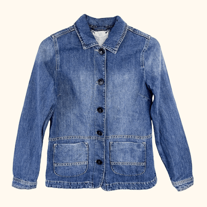 White Stuff Cotton Linen Cargo Jacket - Size 6