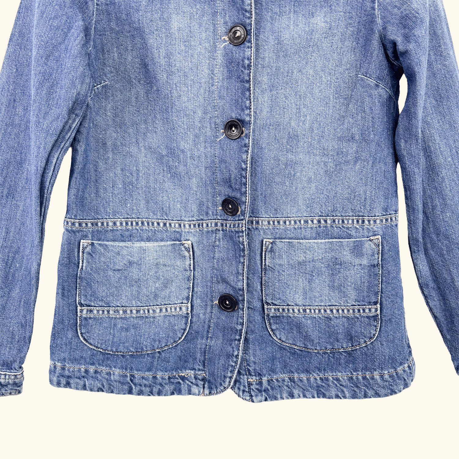 White Stuff Cotton Linen Cargo Jacket - Size 6