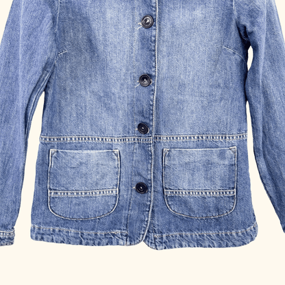 White Stuff Cotton Linen Cargo Jacket - Size 6