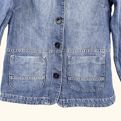 White Stuff Cotton Linen Cargo Jacket - Size 6
