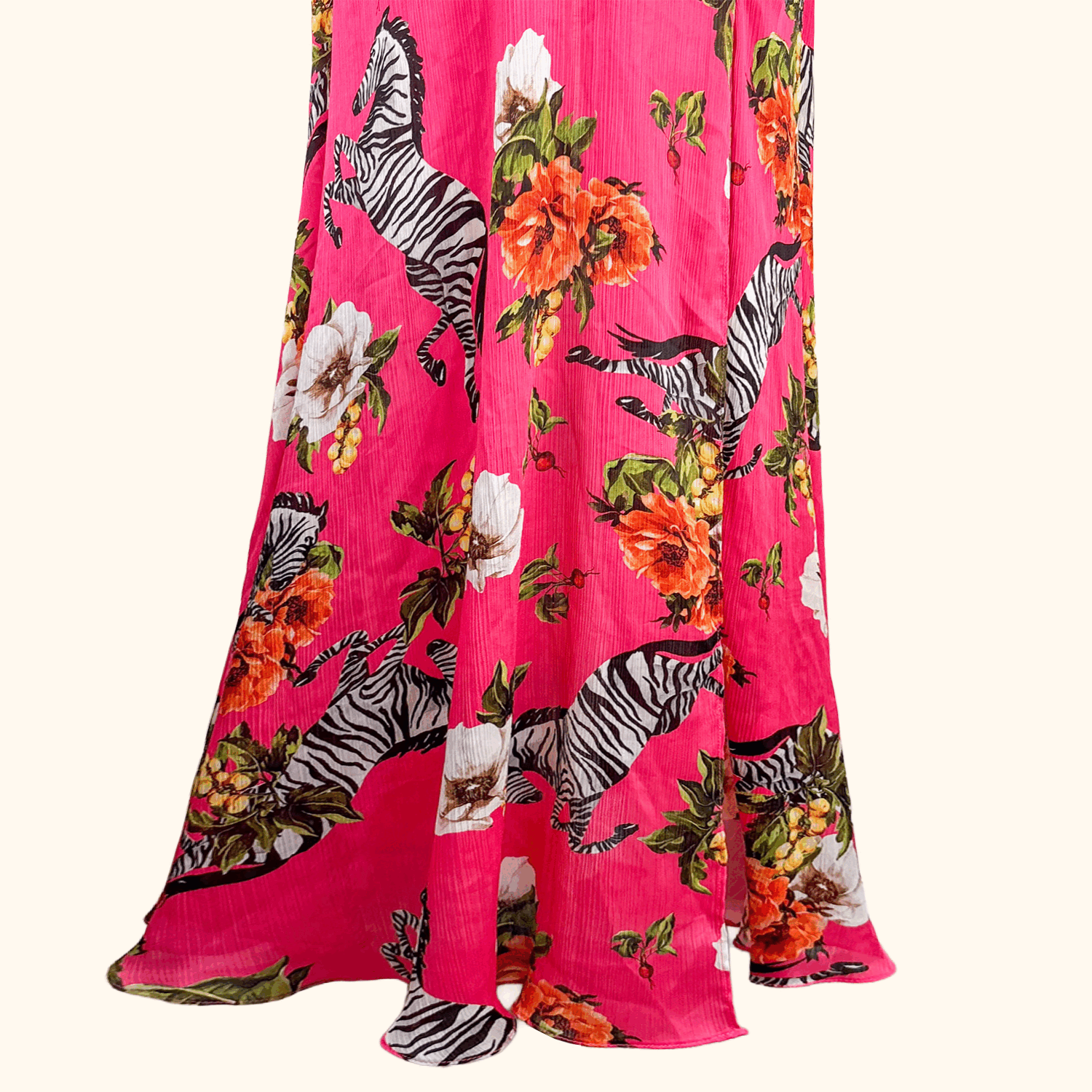River Island Pink Zebra Maxi Summer Dress - Size 18