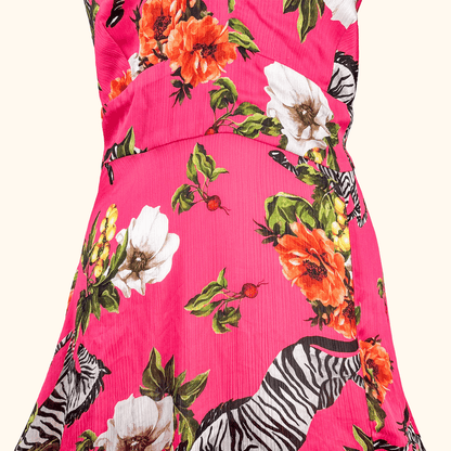 River Island Pink Zebra Maxi Summer Dress - Size 18