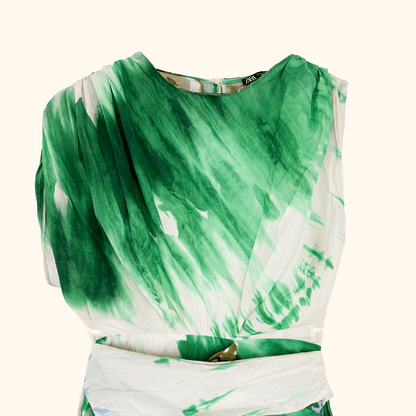Zara Green Asymmetric Mini Dress - Size Medium