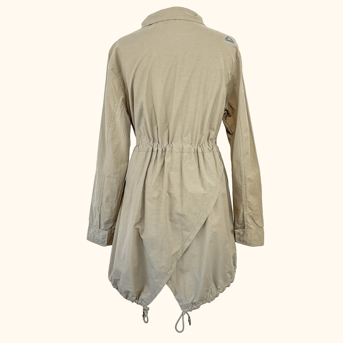 Reebok Noble Fight Fishtail Khaki Parka Jacket - Size Small