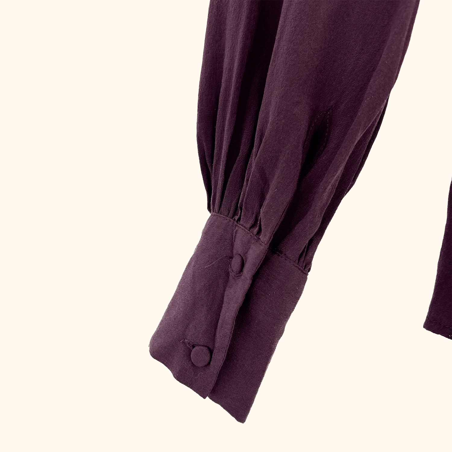 Mint Velvet Purple Silk Long Sleeve Blouse - Size 8