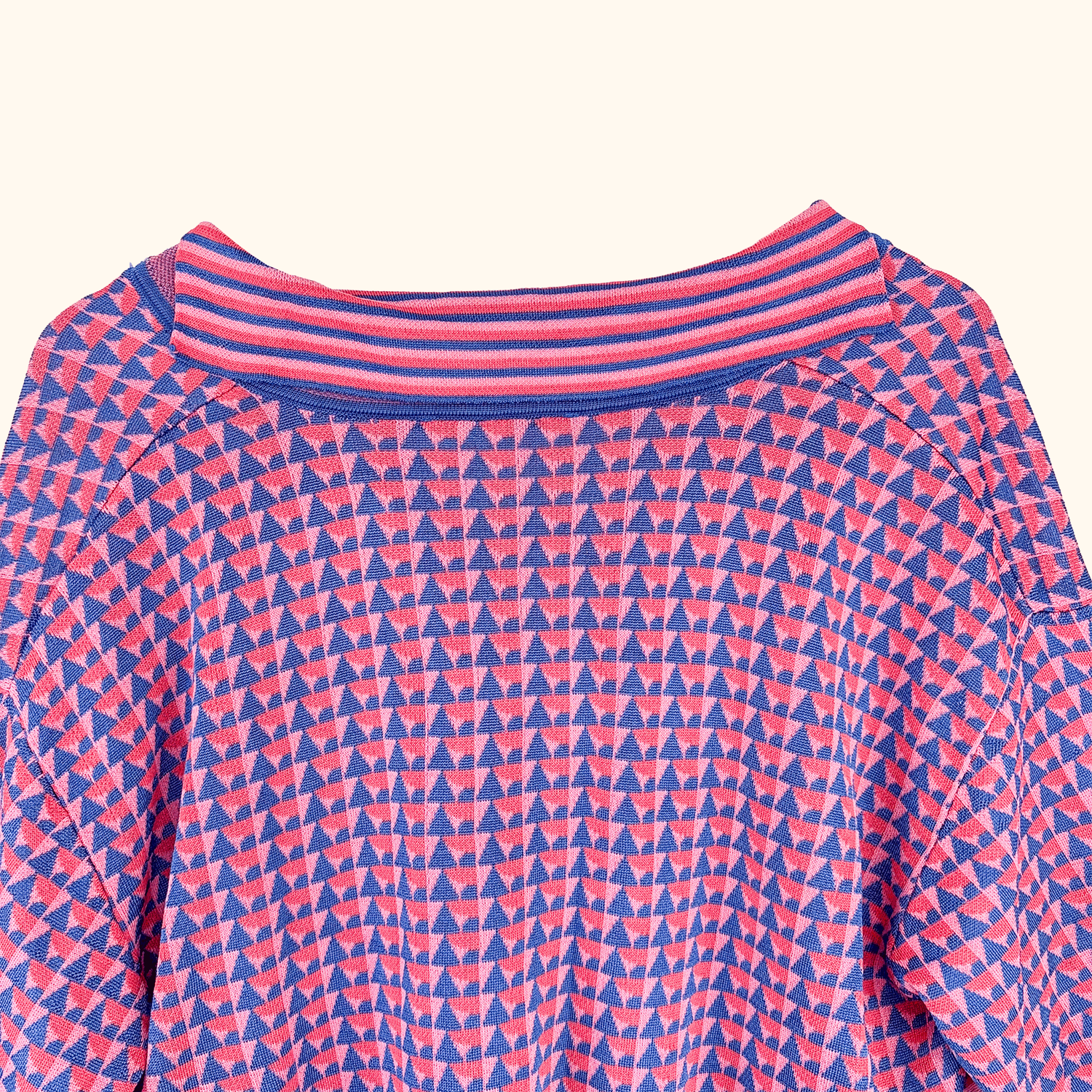 Zara Pink Geometric Short Sleeve Cardigan - Size Medium