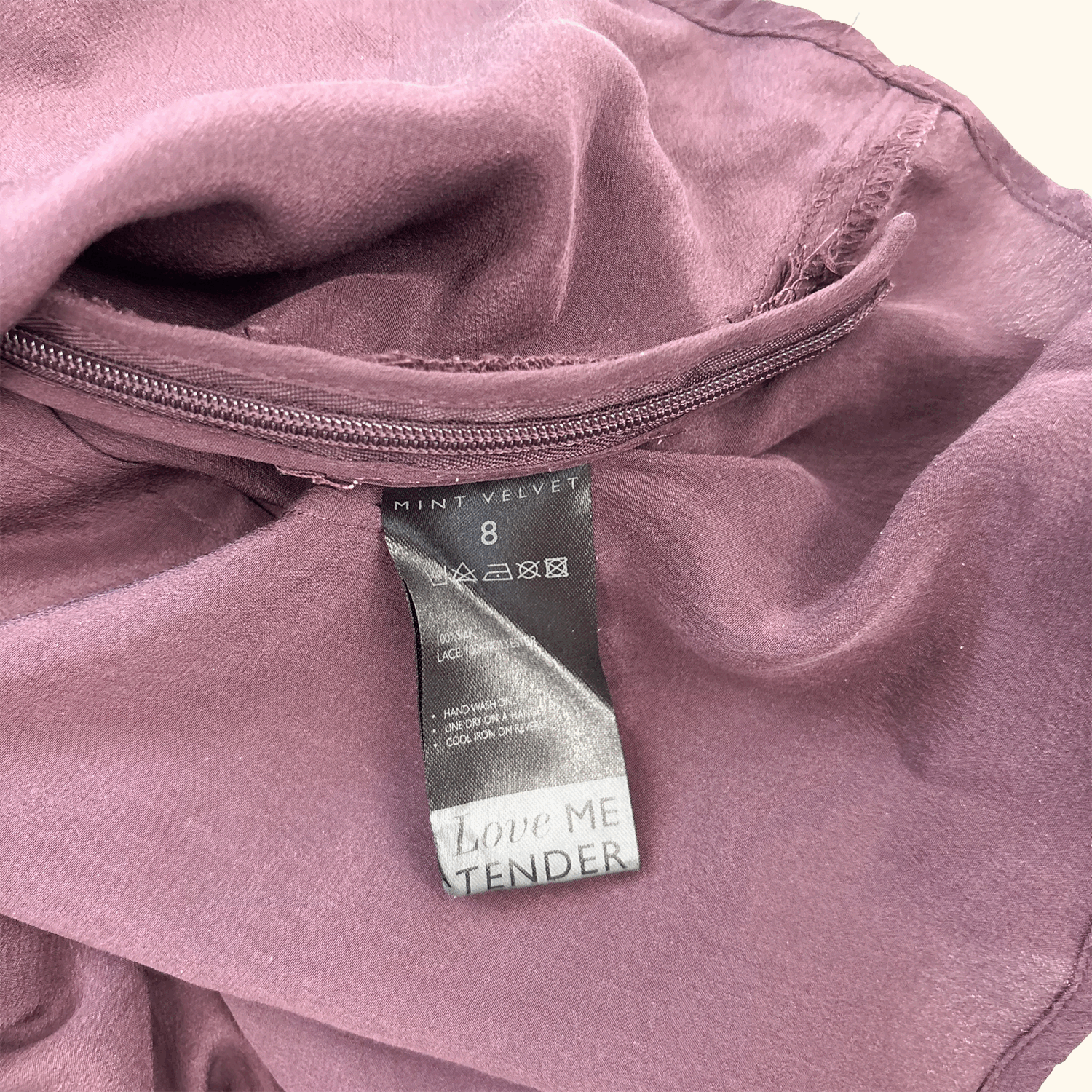 Mint Velvet Purple Silk Long Sleeve Blouse - Size 8