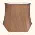Vintage Chocolate Brown Silk Hexagonal Lampshade