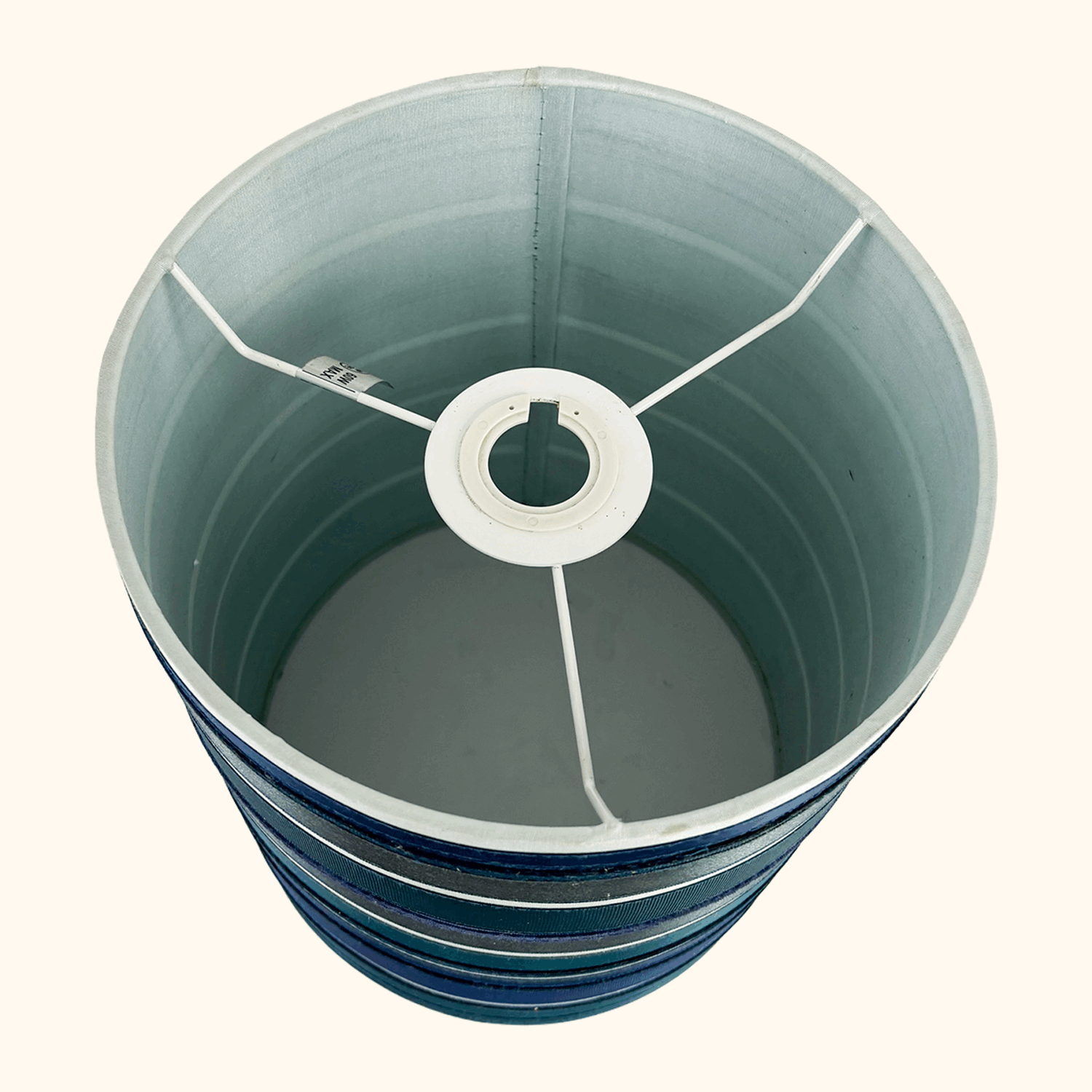 Tall Teal Ribbon Drum Lampshade