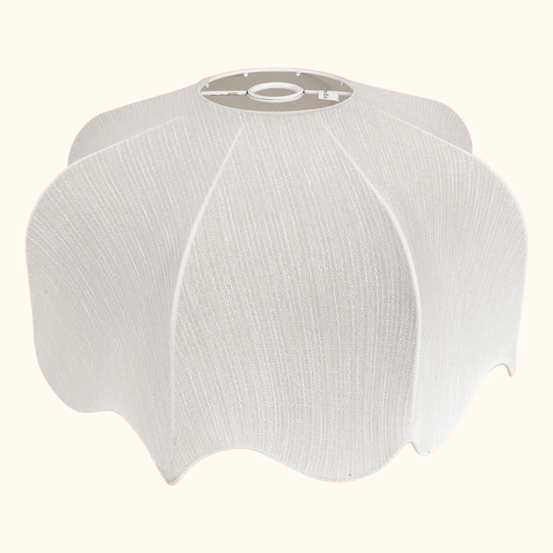 White Linen Blend Cloud Ceiling Lampshade