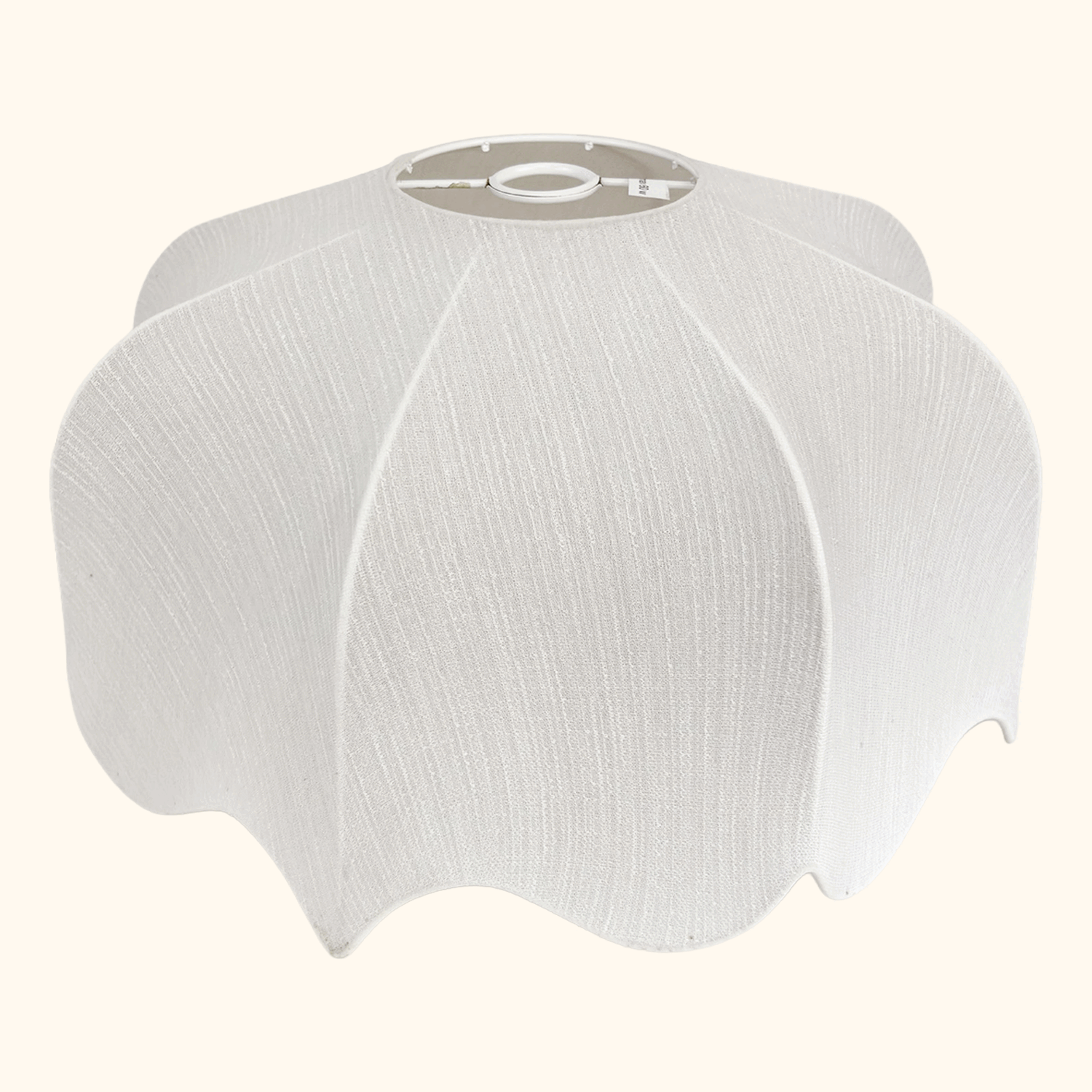 White Linen Blend Cloud Ceiling Lampshade