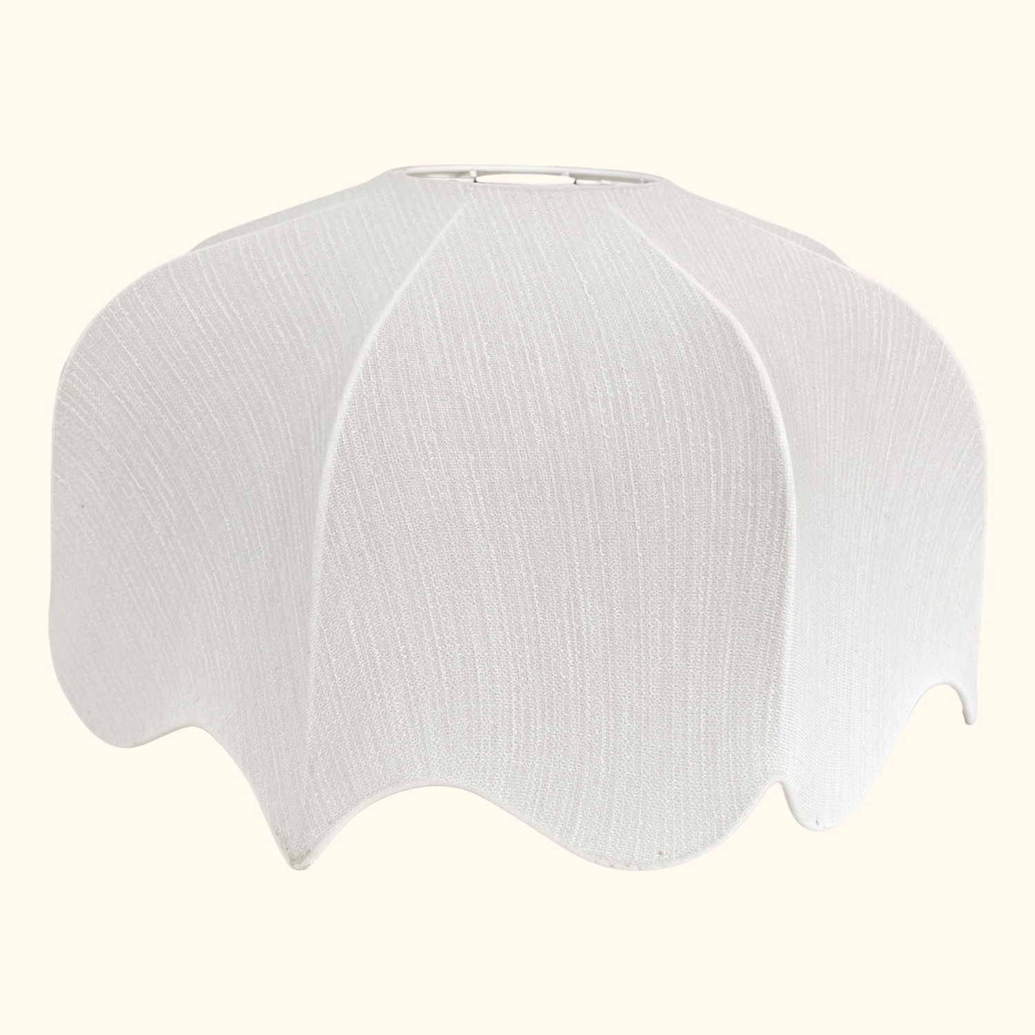 White Linen Blend Cloud Ceiling Lampshade