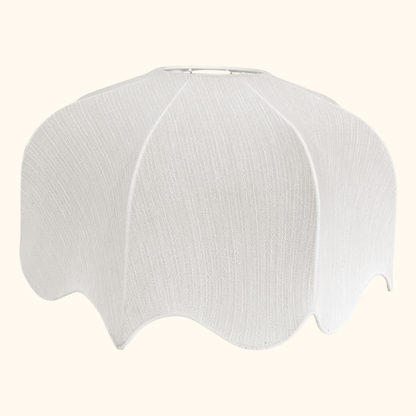 White Linen Blend Cloud Ceiling Lampshade
