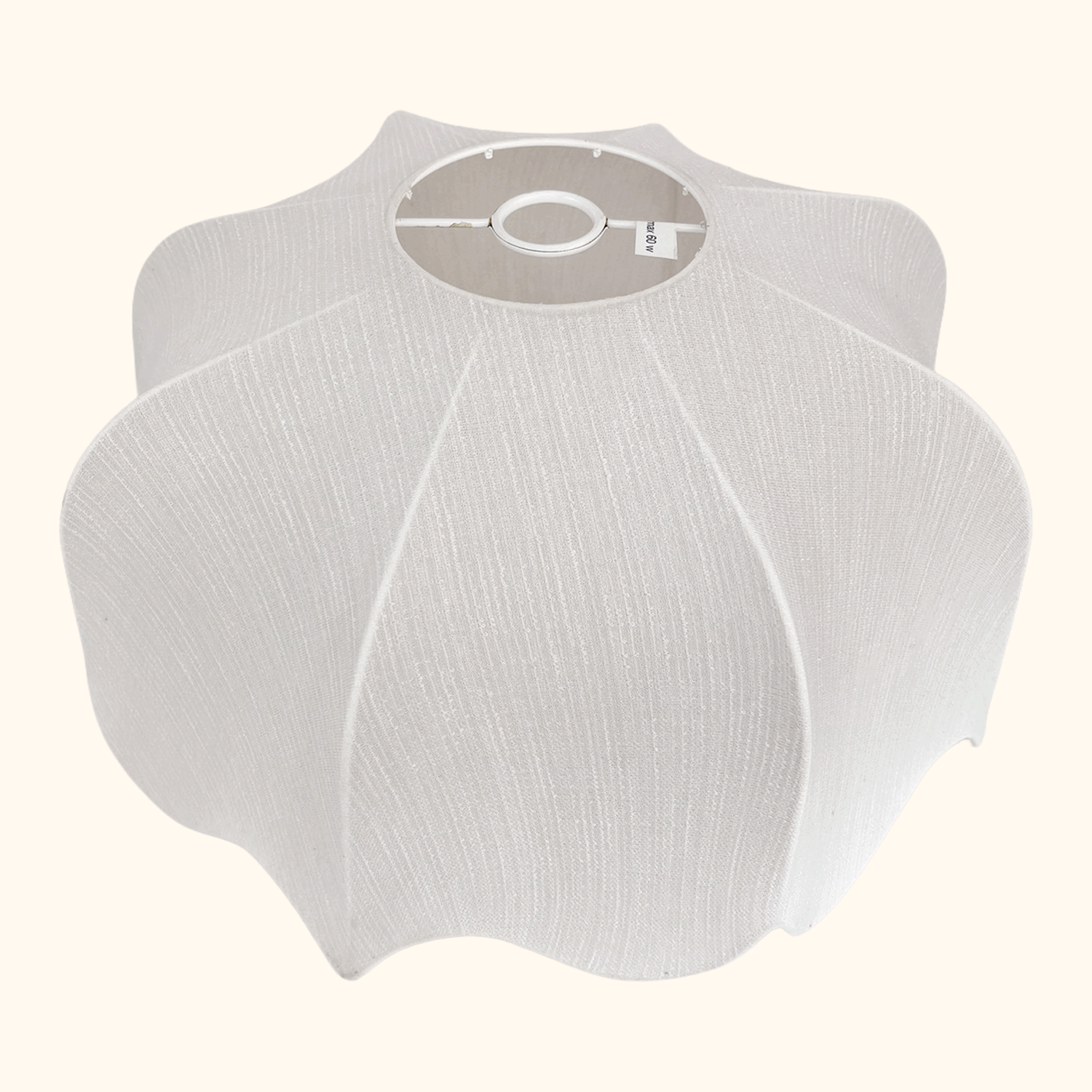 White Linen Blend Cloud Ceiling Lampshade