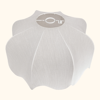 White Linen Blend Cloud Ceiling Lampshade