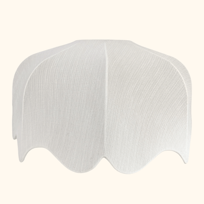 White Linen Blend Cloud Ceiling Lampshade