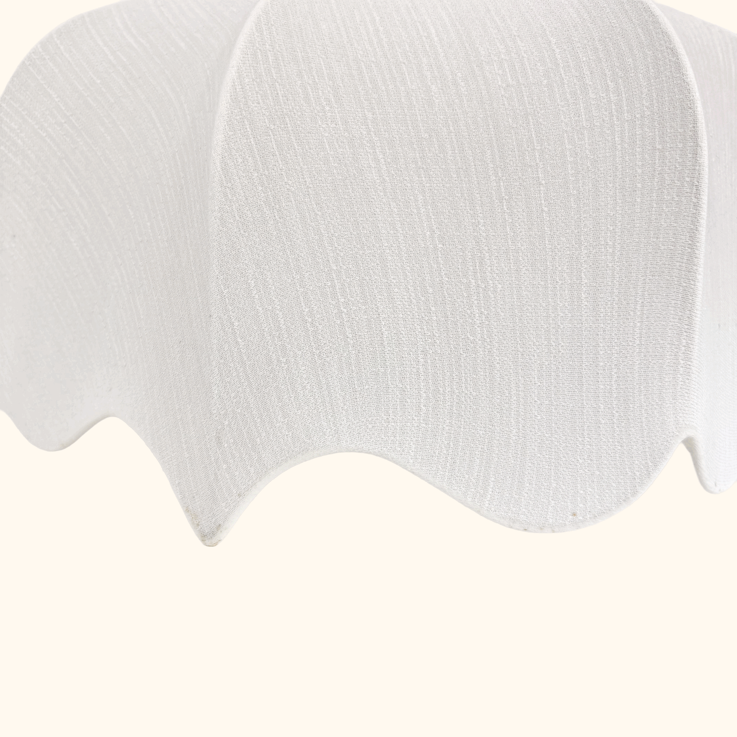 White Linen Blend Cloud Ceiling Lampshade