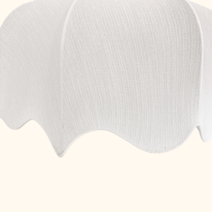 White Linen Blend Cloud Ceiling Lampshade