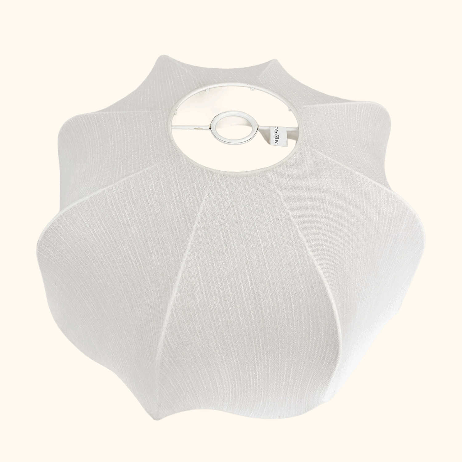 White Linen Blend Cloud Ceiling Lampshade
