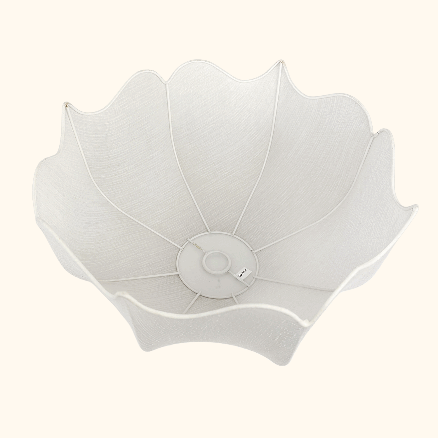 White Linen Blend Cloud Ceiling Lampshade