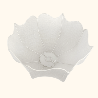 White Linen Blend Cloud Ceiling Lampshade