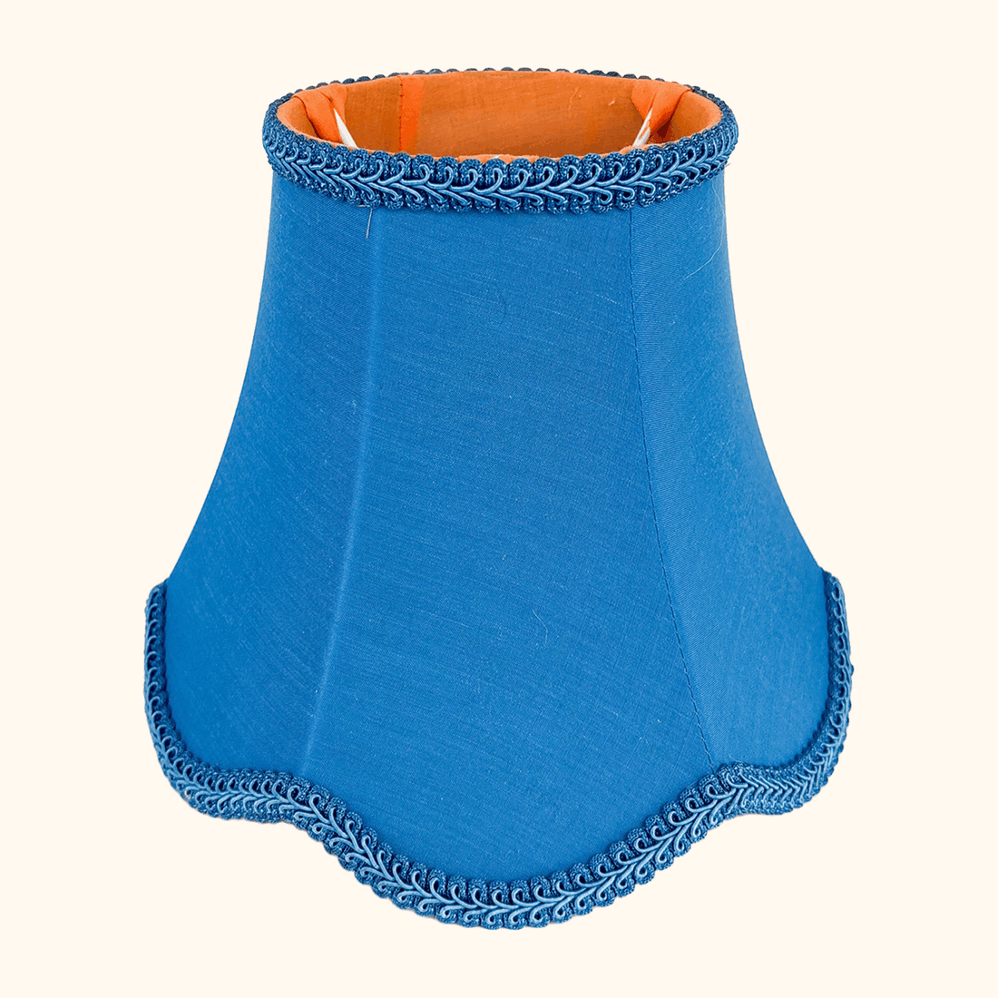 Navy Blue Small Bell Fabric Lampshade