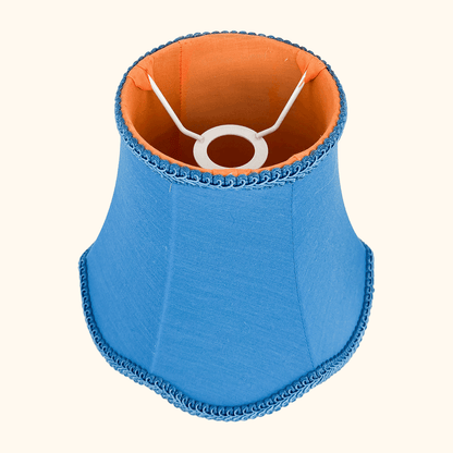 Navy Blue Small Bell Fabric Lampshade