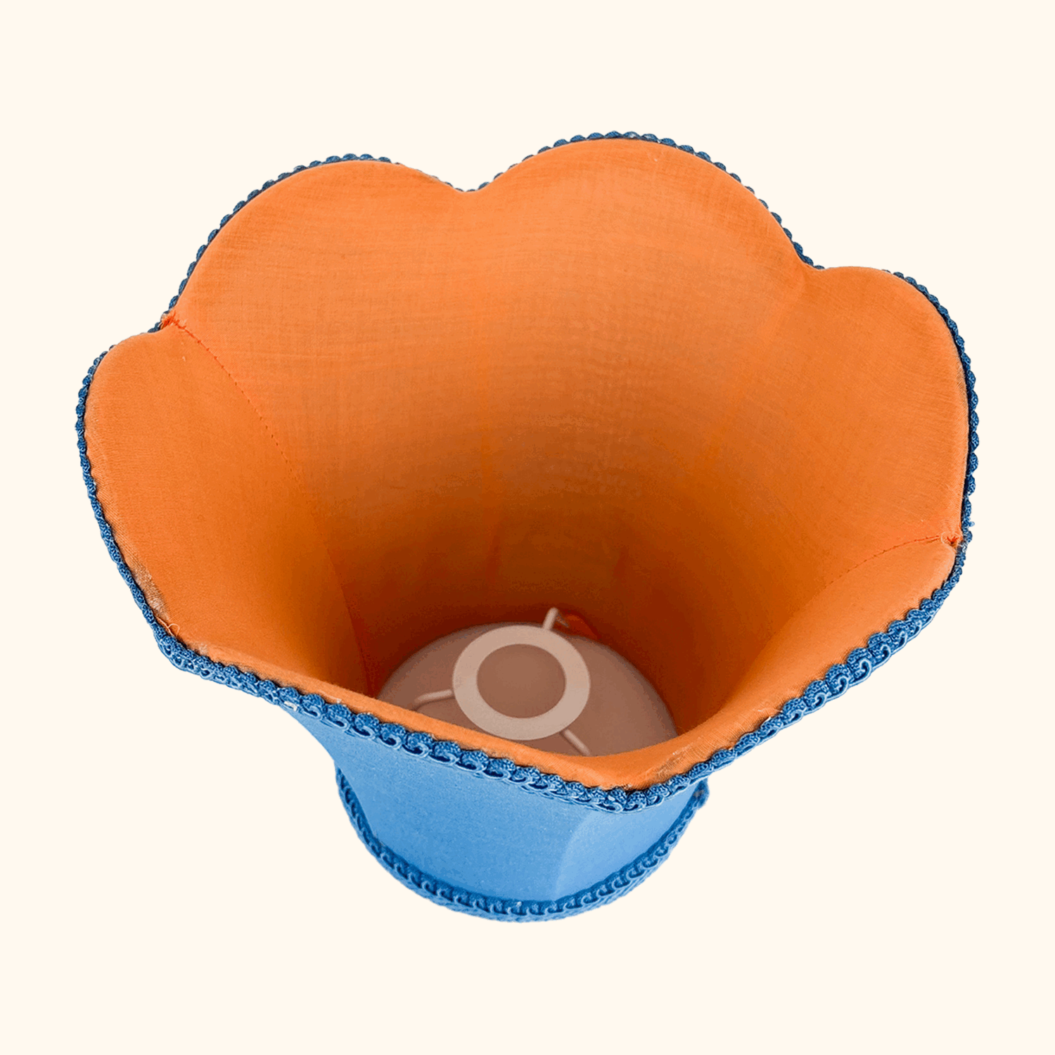 Navy Blue Small Bell Fabric Lampshade