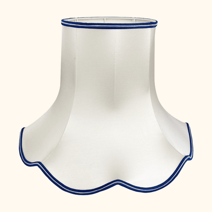 Vintage Cream Satin Large Bell Lampshade