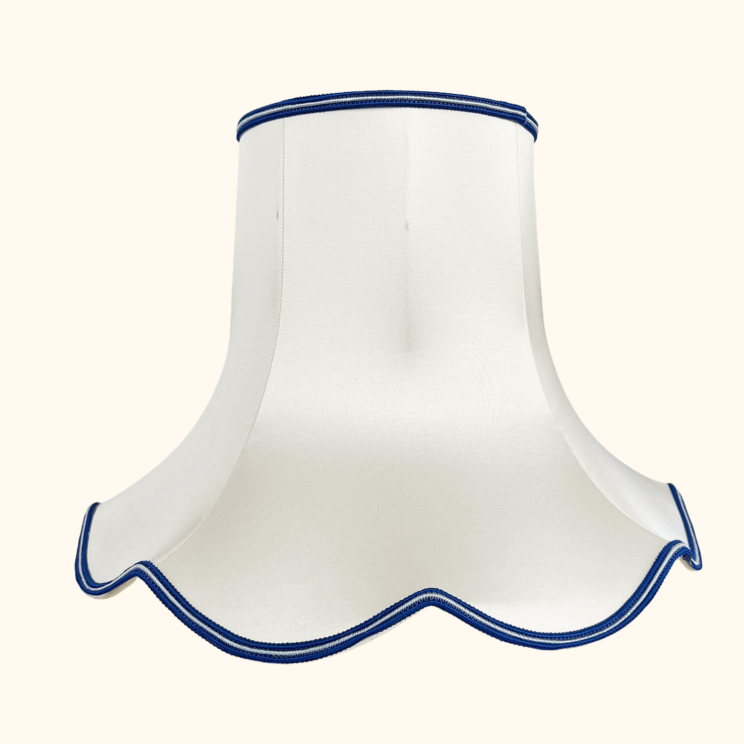 Vintage Cream Satin Large Bell Lampshade