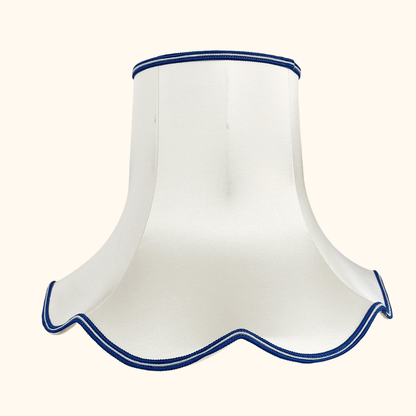 Vintage Cream Satin Large Bell Lampshade
