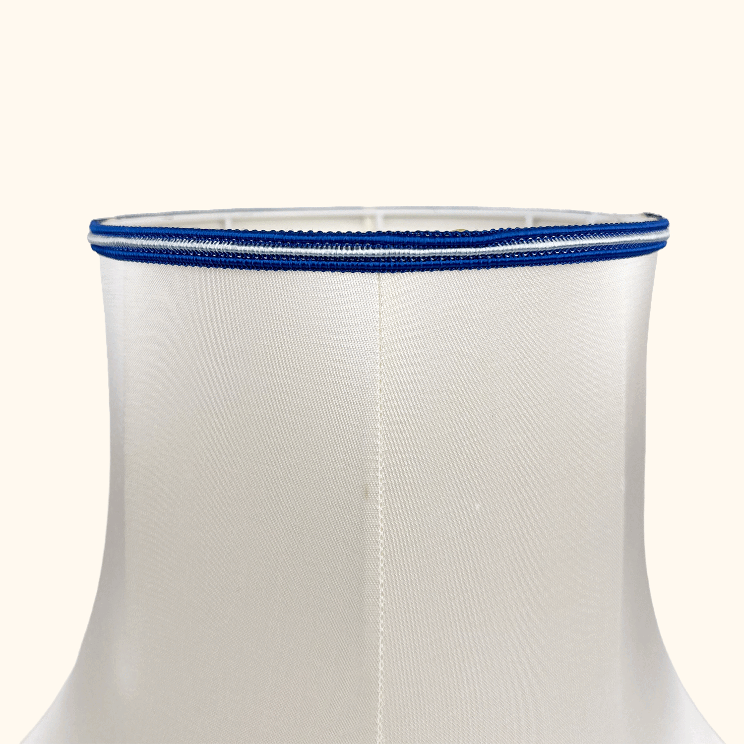 Vintage Cream Satin Large Bell Lampshade