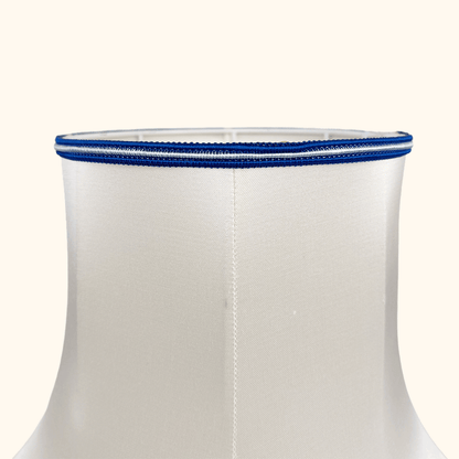 Vintage Cream Satin Large Bell Lampshade