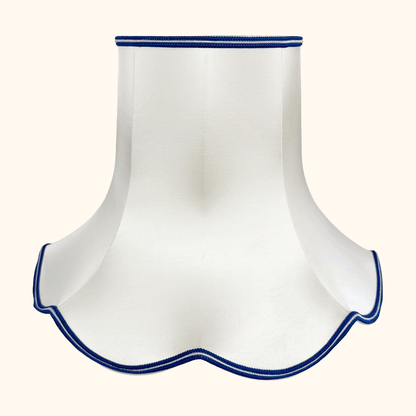 Vintage Cream Satin Large Bell Lampshade