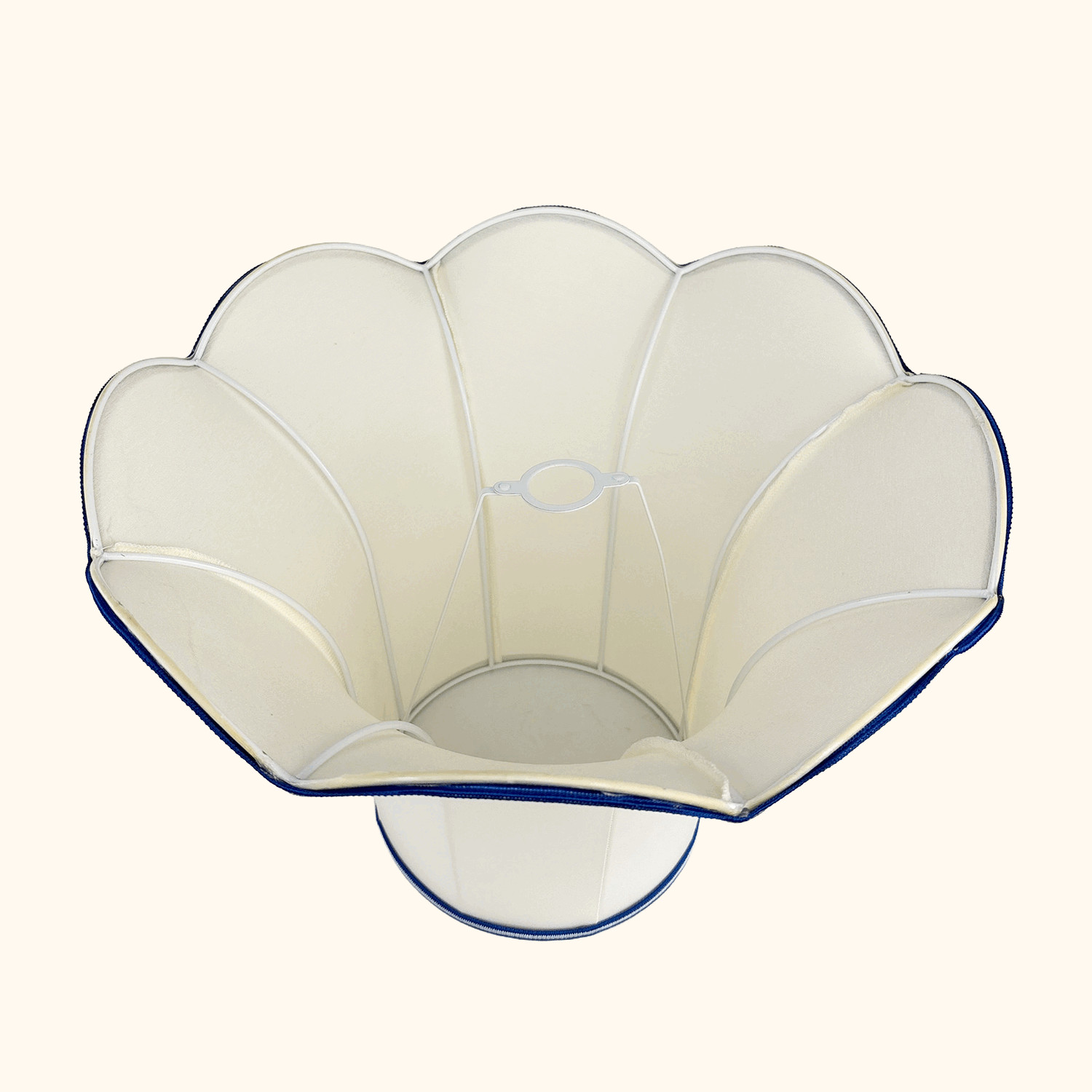 Vintage Cream Satin Large Bell Lampshade