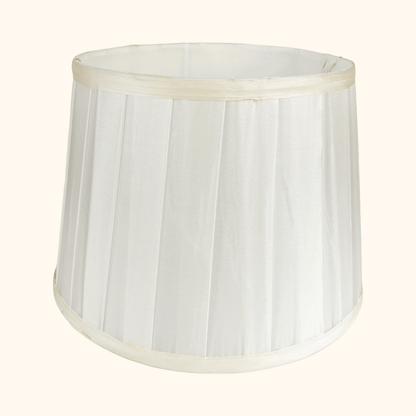 Laura Ashley Cream Satin Pleated Drum Lampshade
