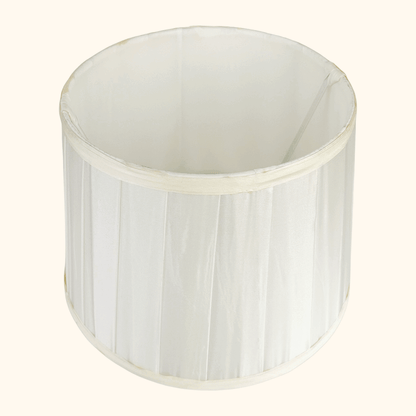 Laura Ashley Cream Satin Pleated Drum Lampshade
