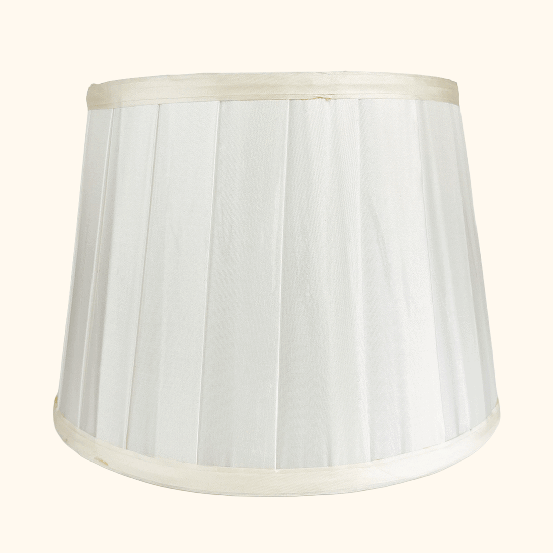 Laura Ashley Cream Satin Pleated Drum Lampshade
