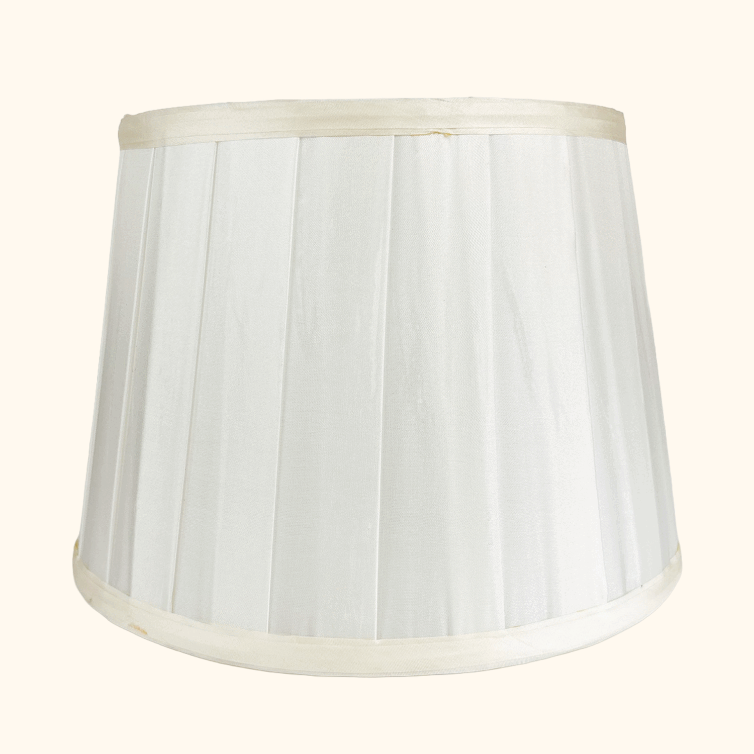 Laura Ashley Cream Satin Pleated Drum Lampshade
