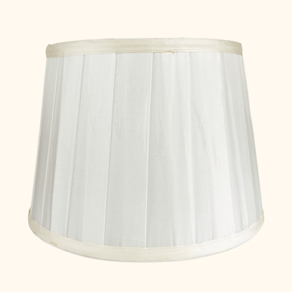 Laura Ashley Cream Satin Pleated Drum Lampshade