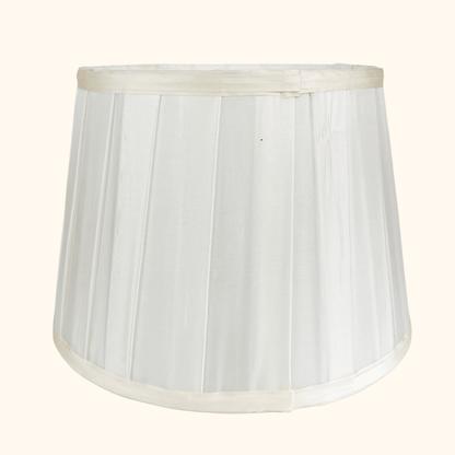 Laura Ashley Cream Satin Pleated Drum Lampshade