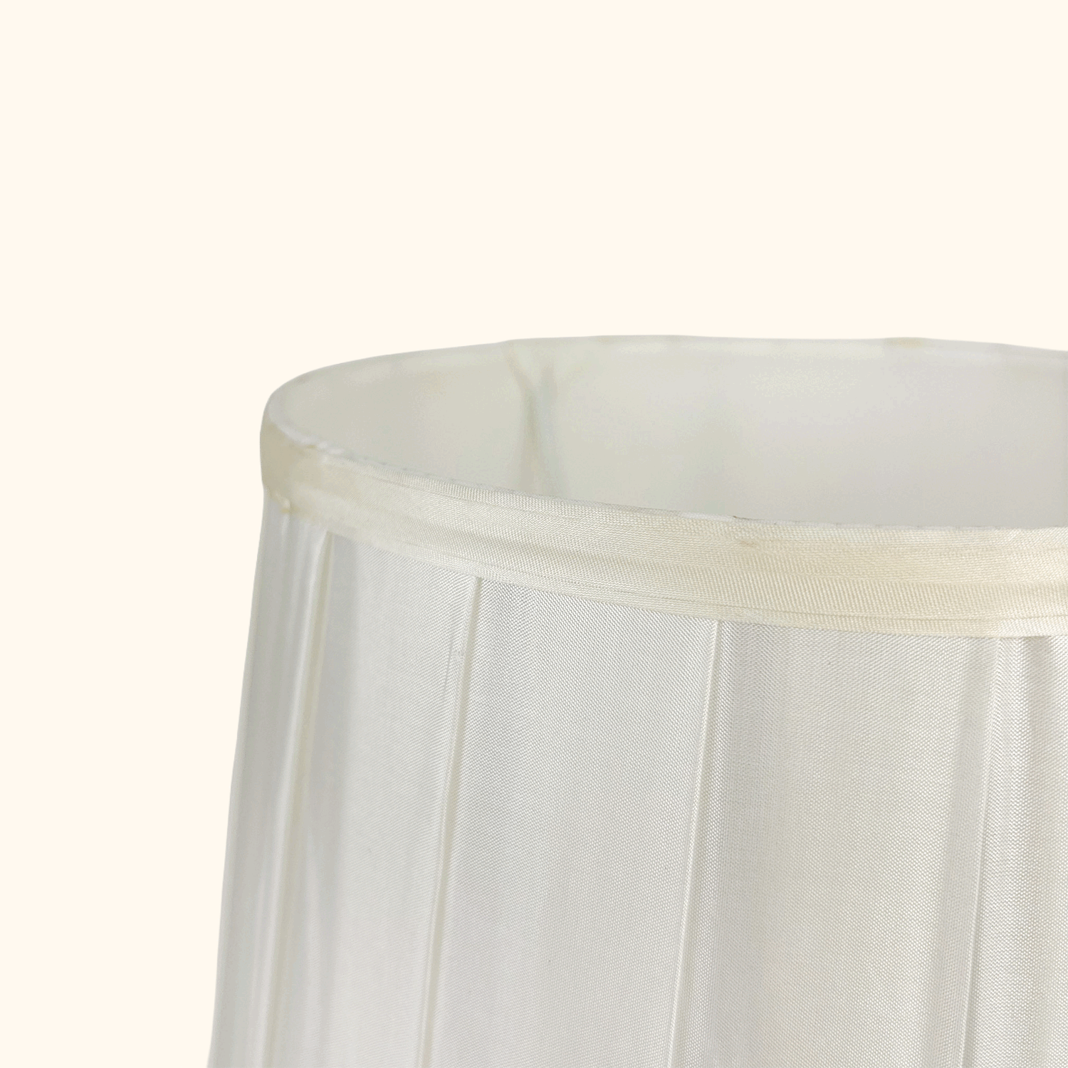 Laura Ashley Cream Satin Pleated Drum Lampshade