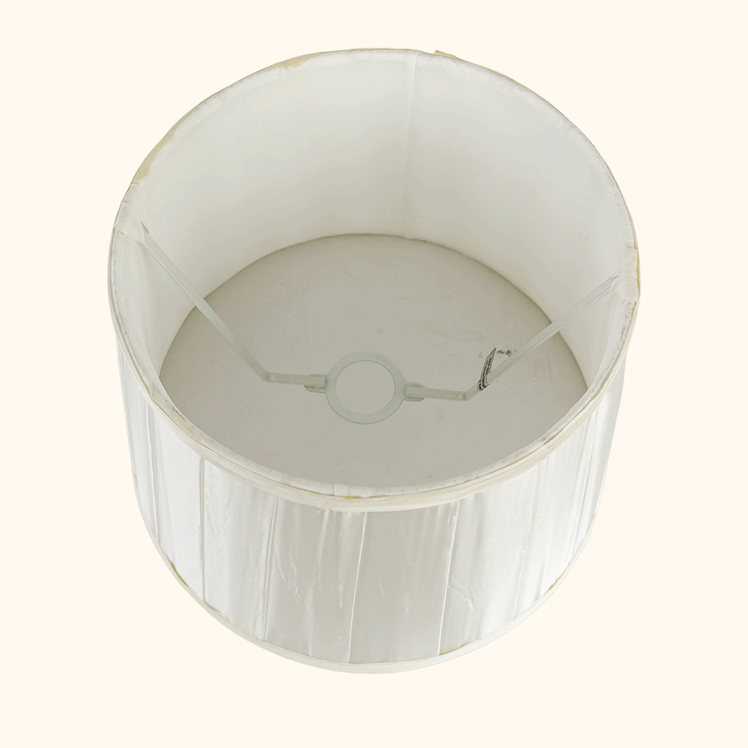 Laura Ashley Cream Satin Pleated Drum Lampshade