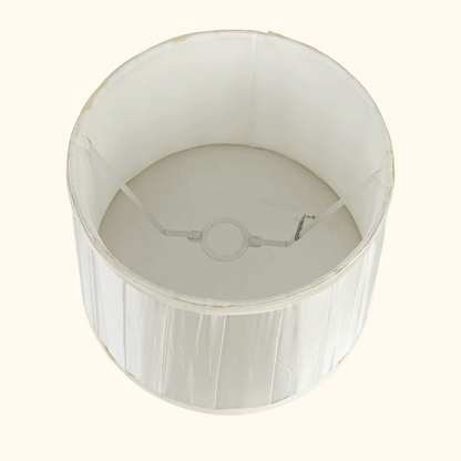 Laura Ashley Cream Satin Pleated Drum Lampshade